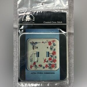 Fond Memories Double Light Switch Hummingbird Counted Cross Stitch Kit